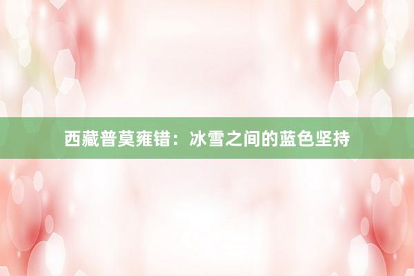 西藏普莫雍错：冰雪之间的蓝色坚持